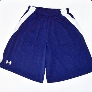 (NWOT) Under Armour Navy Blue Athletic Shorts with Front Pockets - Medium